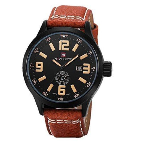 Watch - LightningStore Men's Fashion Watch - Super Affordable Elegant Looking Watch - Fashion Men Sports Watches Men's Quartz Hour Date Clock Man Leather Strap Military Army Waterproof Wrist Watch Male Relogio