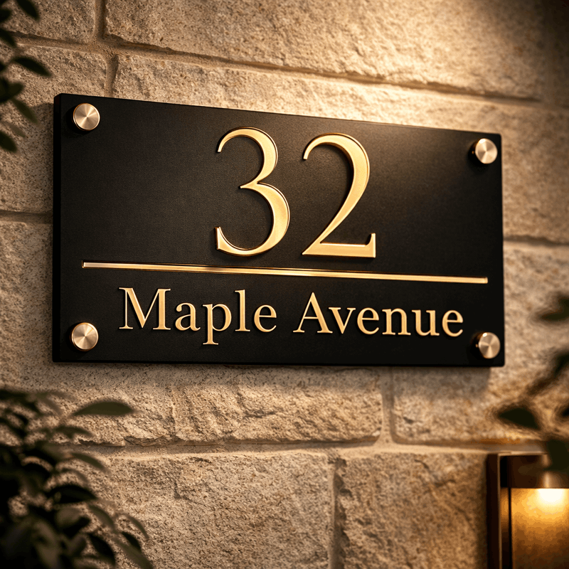 House Number Sign - Personalized Address Plaque - Custom House Address Signs - Metal House Numbers