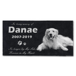 Personalized Memorial Pet Stone Photo Slate 12" x 6" - Custom Dog Memorial Custom Cat Memorial - Custom Guinea Pig Memorial - Pet Loss Gift
