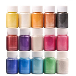 ผงไมก้า 15 ชิ้น - ผงสี - สีเรซิน - สีเรซินอีพ็อกซี่ - สีไมก้าสำหรับสีสไลม์และสบู่ - สีผสมระเบิดอาบน้ำ