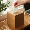 Wooden Tissue Box - Square Unfinished Wood Box - Handkerchief Box - Unpainted Decoupage Box - Home Decor - Plain Natural - Montessori Baby
