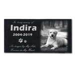 Personalized Memorial Pet Stone Photo Slate 12" x 6" - Custom Dog Memorial Custom Cat Memorial - Custom Guinea Pig Memorial - Pet Loss Gift