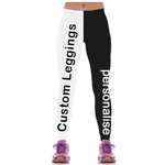 Custom Leggings Pants For Women And Youths Workout Yoga Gym, Personalized Workout Leggings, Design Your Own Logo Spandex High Waisted Pants