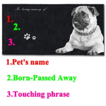 Personalized Memorial Pet Stone Photo Slate 12" x 6" - Custom Dog Memorial Custom Cat Memorial - Custom Guinea Pig Memorial - Pet Loss Gift