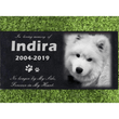 Personalized Memorial Pet Stone Photo Slate 12" x 6" - Custom Dog Memorial Custom Cat Memorial - Custom Guinea Pig Memorial - Pet Loss Gift