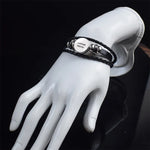 สร้อยข้อมือหนังภาพถ่ายสั่งทำ - สร้อยข้อมือสลักภาพถ่ายส่วนตัวสำหรับผู้หญิง - ของขวัญสำหรับภรรยา แฟนสาว - วันเกิด ครบรอบ