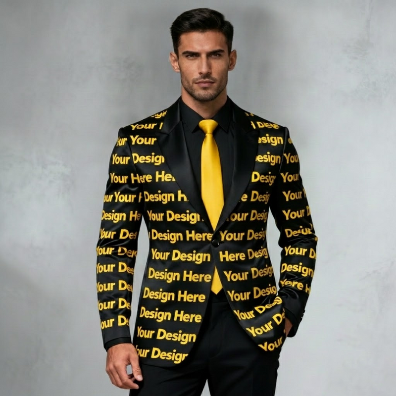 Abito personalizzato - Abito su misura con logo, immagine, testo, sfondo - Realizzato su ordinazione - Regalo per papà, marito, uomo - Abito da uomo - Giacca da uomo