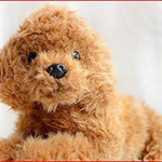 LightningStore Super Cute Adorable Brown Poodle Plush Dog Doll Stuffed Animal Toy