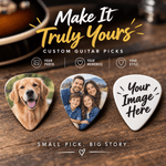 Personalized Guitar Pick, Custom Photo Guitar Player Gift For Anyone, Photo Keepsake Musician Gift Idea For Him Or Her Dad Husband