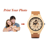 Personalized Photo Designer Watch for Men & Women - Custom Picture Watch - Put Any Photo or Design on Watch Face - Classic Wooden Watch