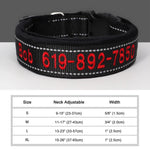 Custom Dog Collar Reflective with Pet Name Phone Number, Personalized Collar, Pet Collar, Personalized Dog Collar, Small Medium Large Dogs