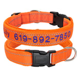 Custom Dog Collar Reflective with Pet Name Phone Number, Personalized Collar, Pet Collar, Personalized Dog Collar, Small Medium Large Dogs