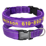 Custom Dog Collar Reflective with Pet Name Phone Number, Personalized Collar, Pet Collar, Personalized Dog Collar, Small Medium Large Dogs