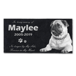 Personalized Memorial Pet Stone Photo Slate 12" x 6" - Custom Dog Memorial Custom Cat Memorial - Custom Guinea Pig Memorial - Pet Loss Gift