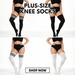 Plus Size Thigh High Stockings - Plus Size Thigh High Socks - Thick Thigh High Socks - Thigh High Socks for Thick Thighs - Extra Long Thigh High Socks