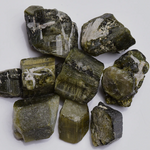Raw Green Tourmaline Stone - Chunk Rock - Rough Chunk Natural Gemstone Raw Materials - Tourmaline Specimen - For Wire Wrap Pendant Jewelry