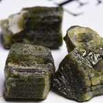 Raw Green Tourmaline Stone - Chunk Rock - Rough Chunk Natural Gemstone Raw Materials - Tourmaline Specimen - For Wire Wrap Pendant Jewelry