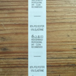 100 klesmerker - Vaskeanvisninger Stoff Sy i Sy på Vaskeanvisninger - 100 % bomull Ull Silke Polyester Elastan Spandex Lin