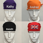 Egyedi bandana - személyre szabott bandana - egyedi fejpánt - személyre szabott fejpánt - egyedi logós szöveg - motoros ajándék - testreszabható dizájn
