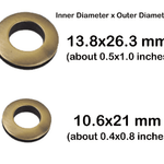 Eyelet Grommet - Screw-in Eyelet Metal Screw Together Grommets Bag Loop Handle Connector Rings - Bag Making Leather Craft Purse Supply