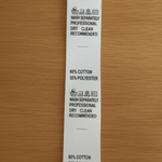 100 metek odzieżowych - instrukcje prania Tkanina do przyszycia Etykiety do prania i pielęgnacji - 100% bawełna, wełna, jedwab, poliester, elastan, spandex, len