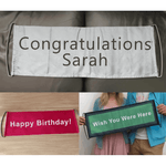 Custom Roll Up Handheld Banner - Personalized Hand Held Banner - Pop Up Shop Decor Display - Rollup Banner for Advertising - Custom Logo