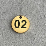 50 Personalized Charm, Jewelry Making Gold Silver Custom Charm, Circle Stainless Steel Logo Charm Beads, Laser Engraved Beads For Bracelets