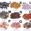 Természetes kő gyöngyök - Karkötő készítő készlet - Kerek laza drágakő gyöngyök ékszerkészítéshez karkötő és ékszer 4 mm 6 mm 8 mm 10 mm DIY