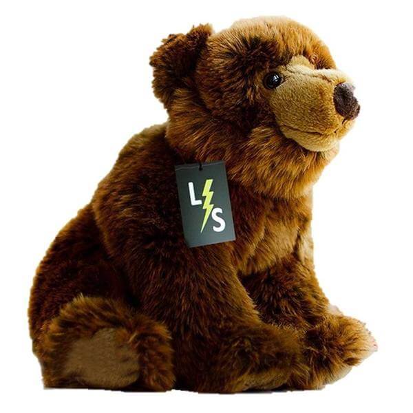 LightningStore Adorable Cute Sitting Brown Bear Doll Realistic Looking Stuffed Animal Plush Toys Plushie Children's Gifts Animals