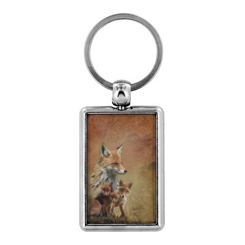 Orange Fox Vixen Wildlife Art Keychain - Woodland Nature Keychain - Fox Lover Gift