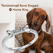 Bague avec Nom de Chien Personnalisée, Bijoux Mémorial pour Animaux, Maman Chien, Bague Personnalisée, Bague en Argent Sterling pour Animaux, Délicate, Cadeau pour Amoureux des Chiens