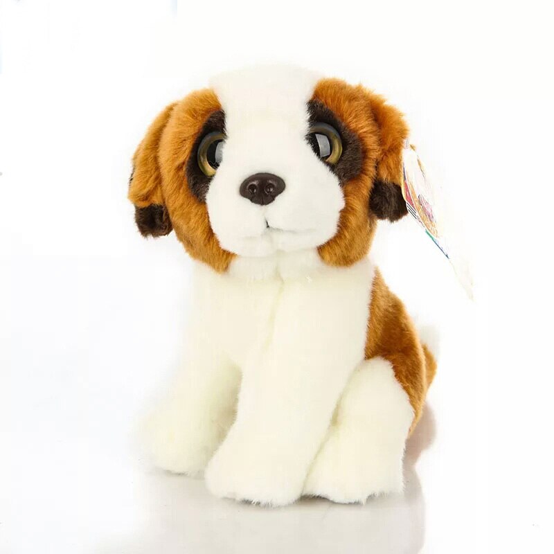 LightningStore Adorable Cute Baby Saint Bernard Puppy Dog Doll Realistic Looking Stuffed Animal Plush Toys Plushie Children's Gifts Animals + Toy Organizer Bag Bundle