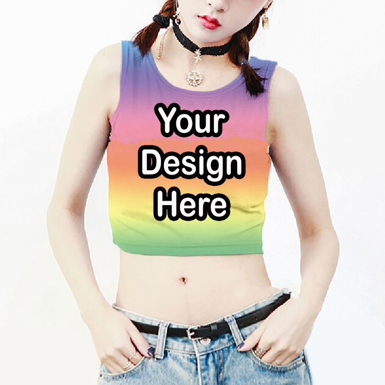 Custom Crop Top - Womens Personalized Crop Top Shirt - Design Your Own Personalized Shirt