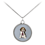 Customizable Beagle Photo Necklace - Create Your Own Personalized Necklace
