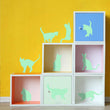 9 Glow In The Dark Cat Stickers