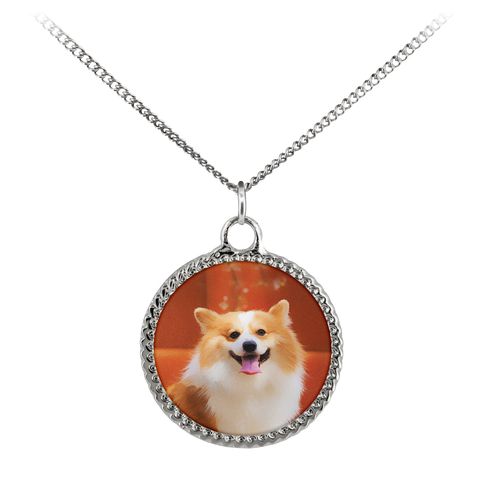 Customizable Corgi Photo Necklace - Create Your Own Personalized Necklace