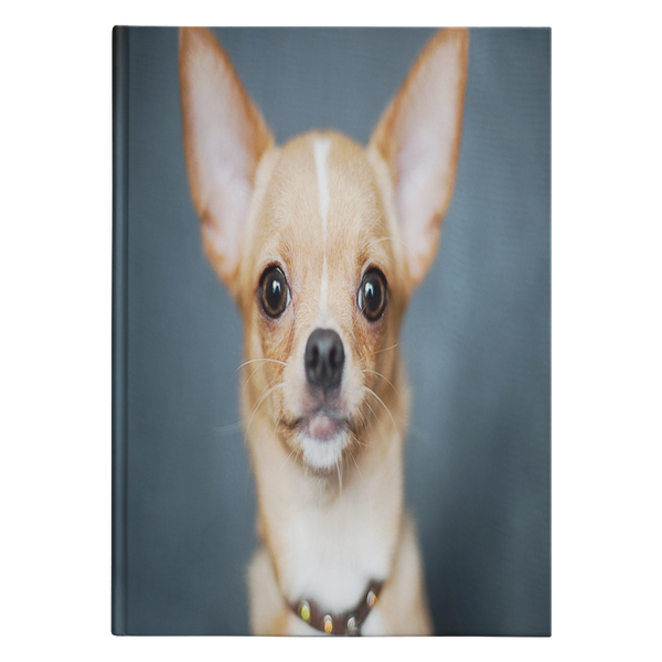 Caderno de diário personalizado com foto de Chihuahua - transforme as suas fotos num diário de edição limitada