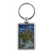 Van Gogh Classic Art Painting Keychain - Forest Tree Nature Keychain - Van Gogh Gift