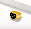 Custom Engraved Photo Ring - Personalized Ring - Heart Signet Ring Name Ring for Men Women - Design Your Own Ring