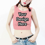 Custom Crop Top - Womens Personalized Crop Top Shirt - Design Your Own Personalized Shirt