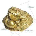 Feng Shui Toad  Lucky Fortune Wealth Chinese Golden Frog Toad Coin Home Office Decoration Ornaments Decorative Antiques