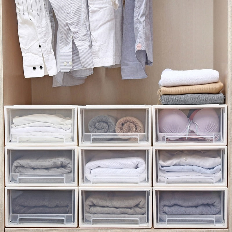 Closet Organizer - Stackable Storage Box Drawer - Bedroom
