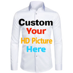 Custom Shirt - Personalized Shirt - Design Your Own Shirt - Formal Long Sleeve Shirt - Company Logo Pattern Dress Shirt