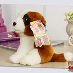 LightningStore Adorable Cute Baby Saint Bernard Puppy Dog Doll Realistic Looking Stuffed Animal Plush Toys Plushie Children's Gifts Animals + Toy Organizer Bag Bundle