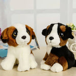 LightningStore Adorable Cute Baby Saint Bernard Puppy Dog Doll Realistic Looking Stuffed Animal Plush Toys Plushie Children's Gifts Animals + Toy Organizer Bag Bundle