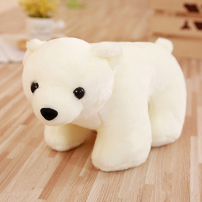 LightningStore ตุ๊กตาหมีขั้วโลกยืนได้ น่ารัก ของเล่นตุ๊กตาสัตว์นุ่มนิ่มเหมือนจริง ของขวัญสำหรับเด็ก สัตว์