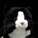 ตุ๊กตาแมวสีดำขาวน่ารักนอนหลับจาก LightningStore ของเล่นตุ๊กตาสัตว์นุ่มนิ่มเหมือนจริง ของขวัญสำหรับเด็ก