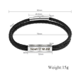 Personalized Engraved Bracelet - Custom Gifts Engraving Birthday Valentine Jewelry Gift for Boyfriend Girlfriend Son Husband Wife Dad Mom Father Mother Gift Male Female