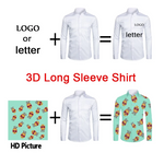 Custom Shirt - Personalized Shirt - Design Your Own Shirt - Formal Long Sleeve Shirt - Company Logo Pattern Dress Shirt