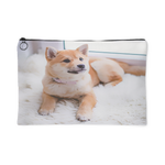 Custom Personalized Shiba Photo Pouch - Turn Your Photos into a Pouch Pencil Case Makeup Bag